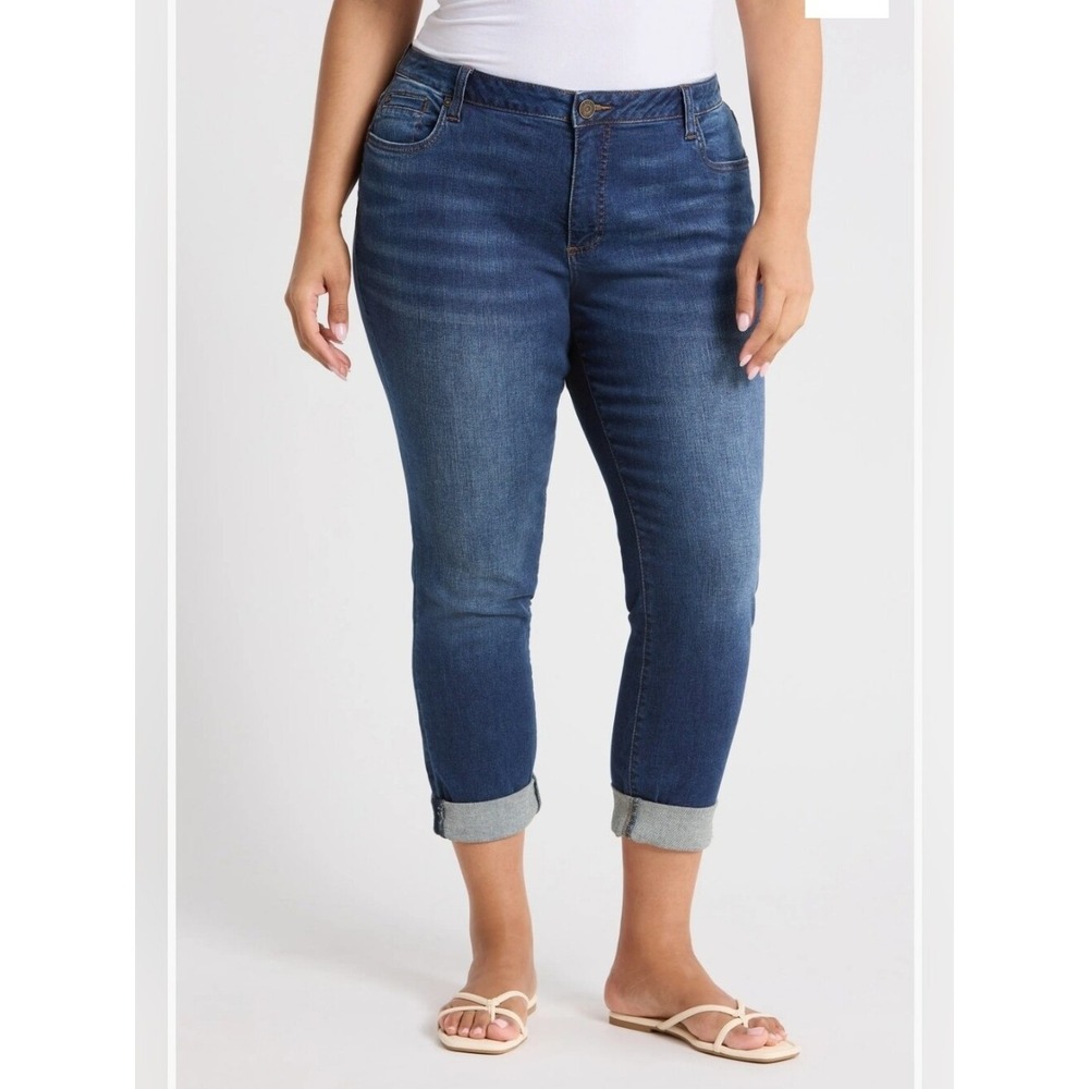 Kut from the Kloth Dark‎ Blue Denim Jeans Size 18w Womens